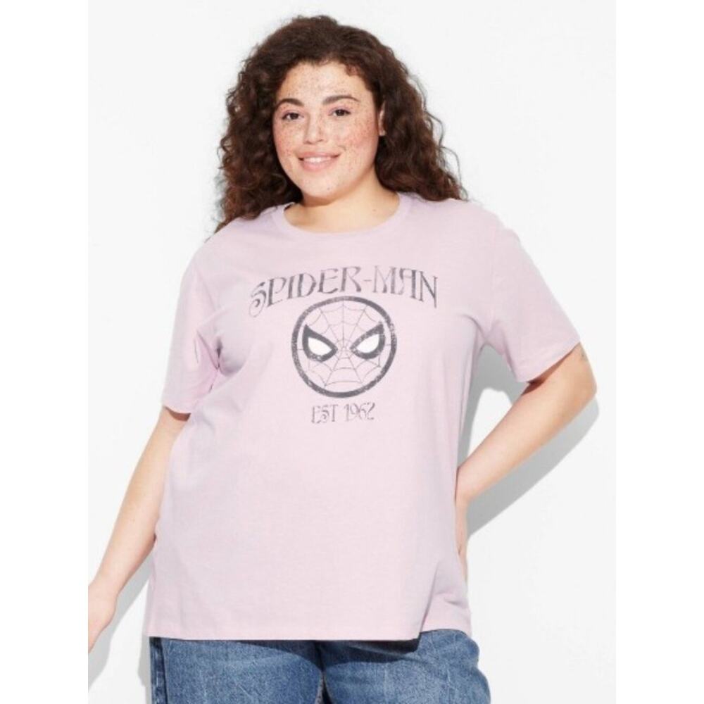 Spider-Man Graphic Tee in Dusty Pink Size XL